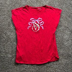 Victoria's Secret Christmas Bow Oversized Sleep Tee